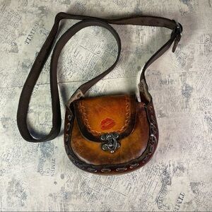 No Brand handmade small crossbody leather bag